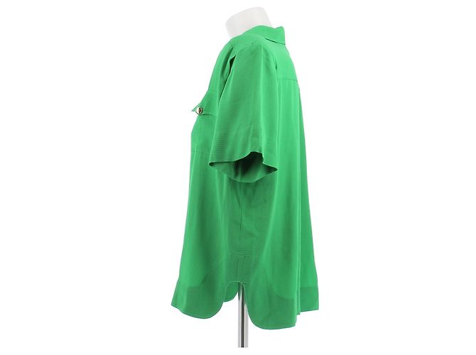 Camisa Ganni verde de viscosa - vista 3