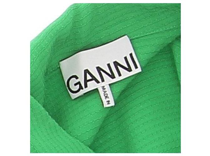 Camisa Ganni verde de viscosa - vista 6
