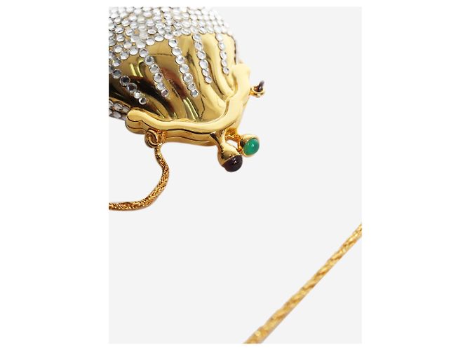 Judith Leiber Collana portapillole in oro e cristalli Swarovski Chateline D'oro - vista 5