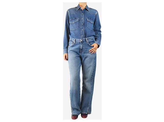 Citizens of Humanity Vaqueros de pierna ancha azules - talla UK 10 - vista 2