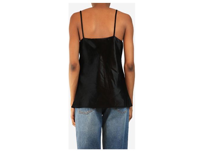 Jil Sander Camisole aus schwarzem Samt - Größe UK 6 - Ansicht 2