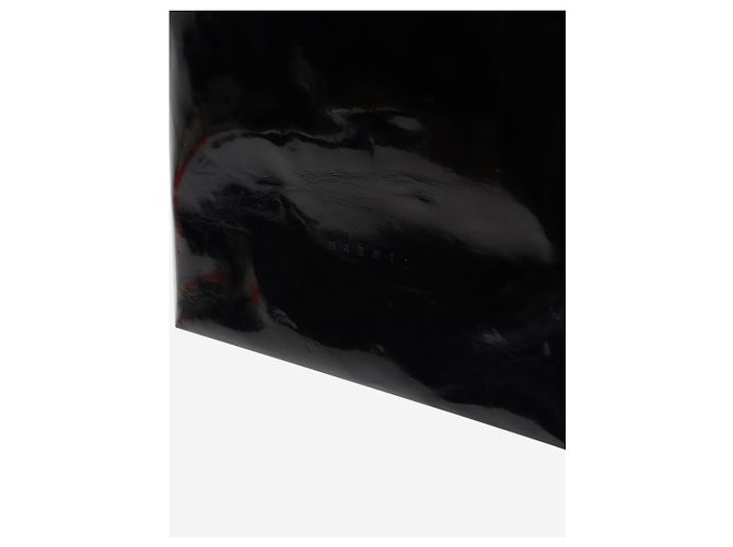 Marni Schwarze Tragetasche aus Kunstleder - Ansicht 3