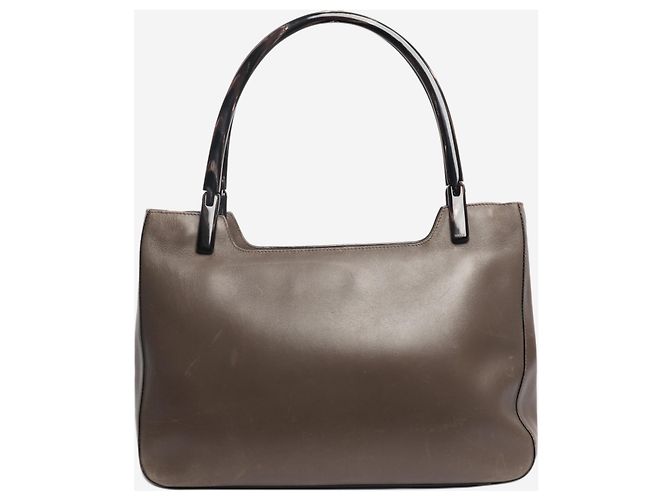 Prada Vintage Schultertasche aus braunem Leder - Ansicht 3