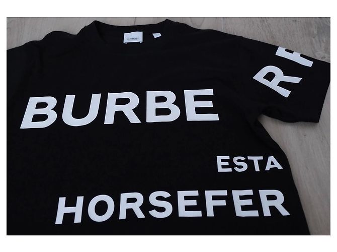Camiseta de algodón con estampado Burberry Horseferry Negro - vista 4