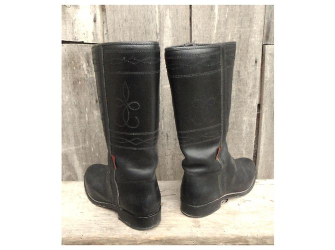 Autre Marque Botas de cuero negro Vaquero - vista 5