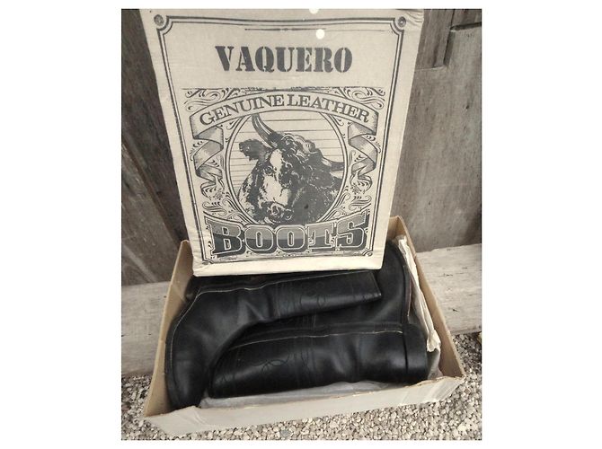 Autre Marque Botas de cuero negro Vaquero - vista 7