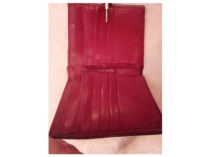 Cartera Gucci de lona monogram GG y piel burdeos Castaño - vista 9