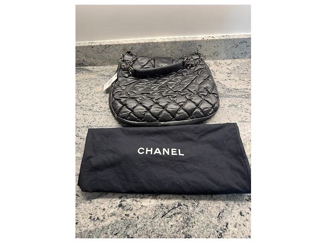 Chanel Borsa Hobo in pelle trapuntata nera Beige - vista 10