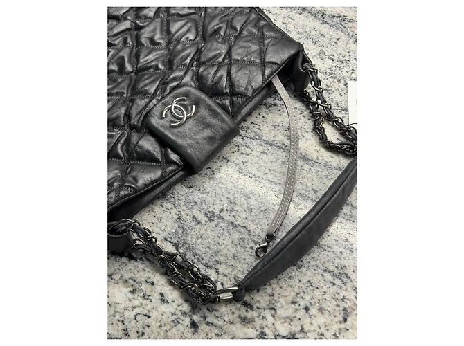 Chanel Borsa Hobo in pelle trapuntata nera Beige - vista 4