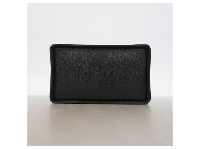 Vanity Beauty case in pelle di vitello martellata nera Chanel Nero - vista 3