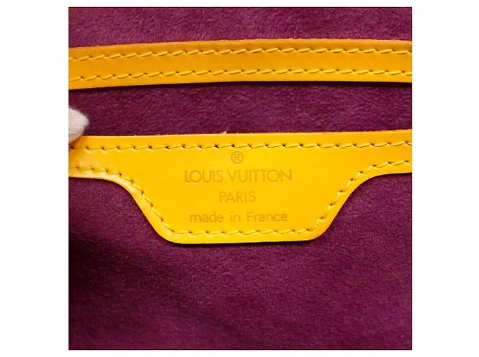 Borsa a tracolla Louis Vuitton Epi Saint Jacques Poignée Long Giallo - vista 3