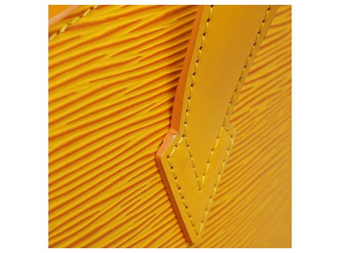 Borsa a tracolla Louis Vuitton Epi Saint Jacques Poignée Long Giallo - vista 8