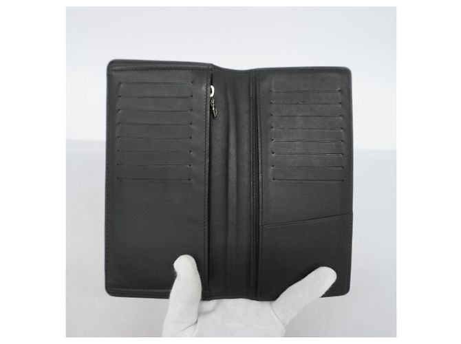 Louis Vuitton Damier Cobalt Portefeuille Brazza Long Wallet Nero Blu navy - vista 3