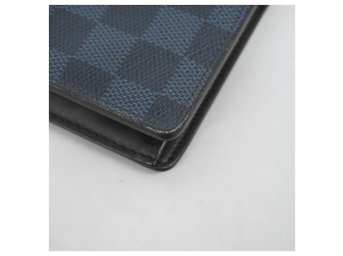 Louis Vuitton Damier Cobalt Portefeuille Brazza Long Wallet Nero Blu navy - vista 6