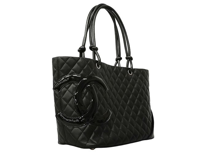 Chanel Cambon Shopper aus Lammleder Schwarz - Ansicht 2