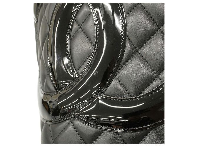Chanel Cambon Shopper aus Lammleder Schwarz - Ansicht 7