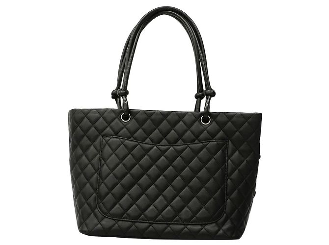 Chanel Cambon Shopper aus Lammleder Schwarz - Ansicht 9