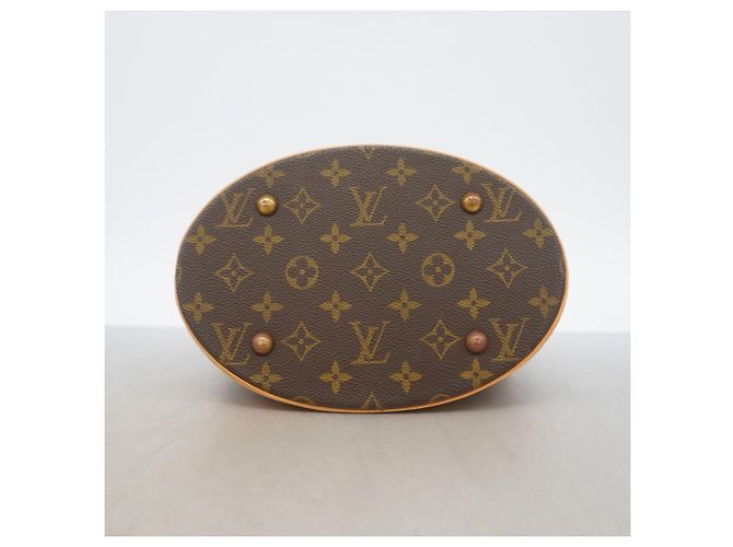 Borsa Tote Louis Vuitton Monogram Bucket PM Marrone - vista 3