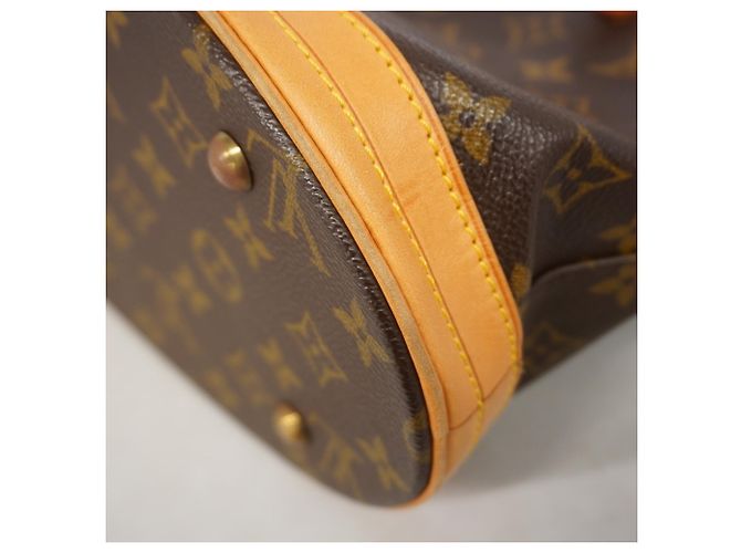 Borsa Tote Louis Vuitton Monogram Bucket PM Marrone - vista 6