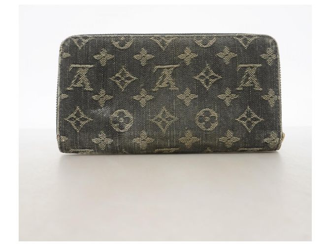 Louis Vuitton Monogram Denim Zippy Wallet Schwarz - Ansicht 9