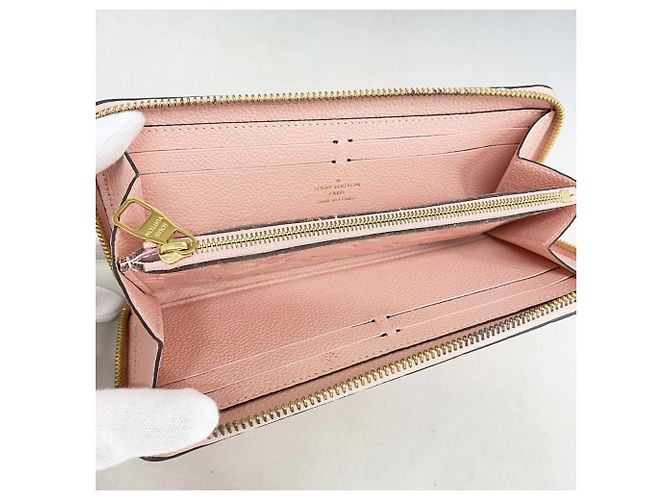 Cartera Long Clemence Monogram Empreinte Louis Vuitton Rosa - vista 3