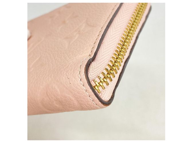 Cartera Long Clemence Monogram Empreinte Louis Vuitton Rosa - vista 5