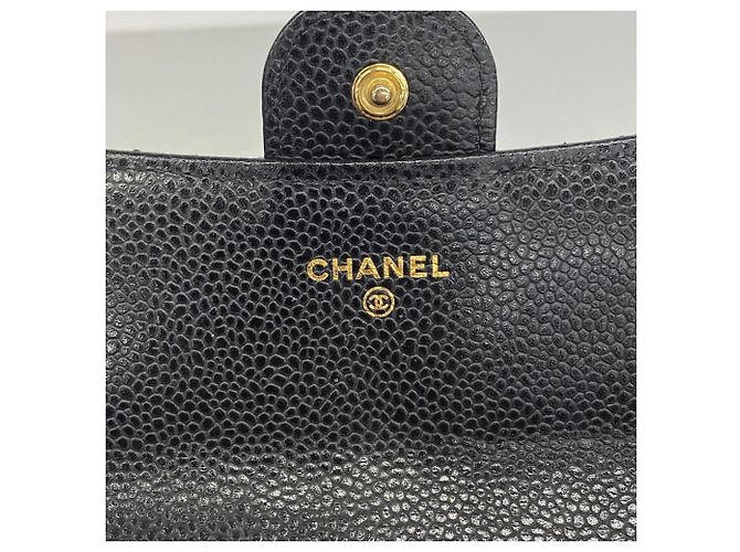 Timeless Langer schwarzer Chanel Geldbeutel - Ansicht 4