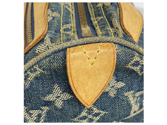 Borsa Louis Vuitton Monogram Denim Neo Speedy Blu - vista 11