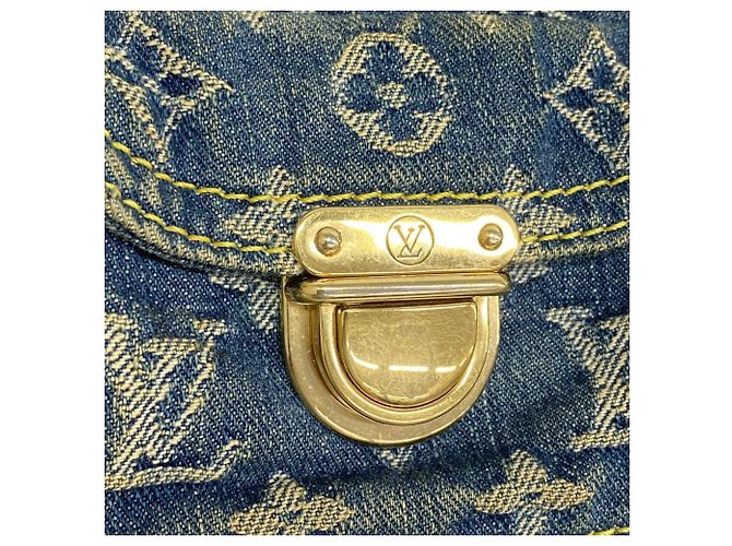Borsa Louis Vuitton Monogram Denim Neo Speedy Blu - vista 13