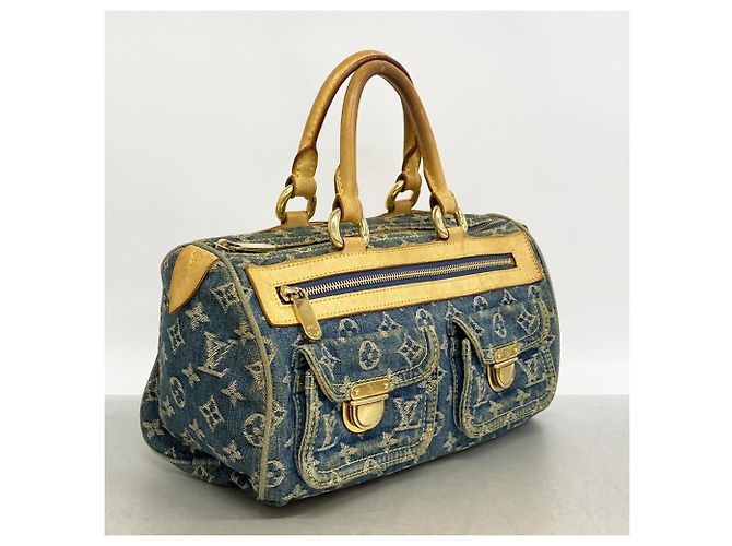 Borsa Louis Vuitton Monogram Denim Neo Speedy Blu - vista 2