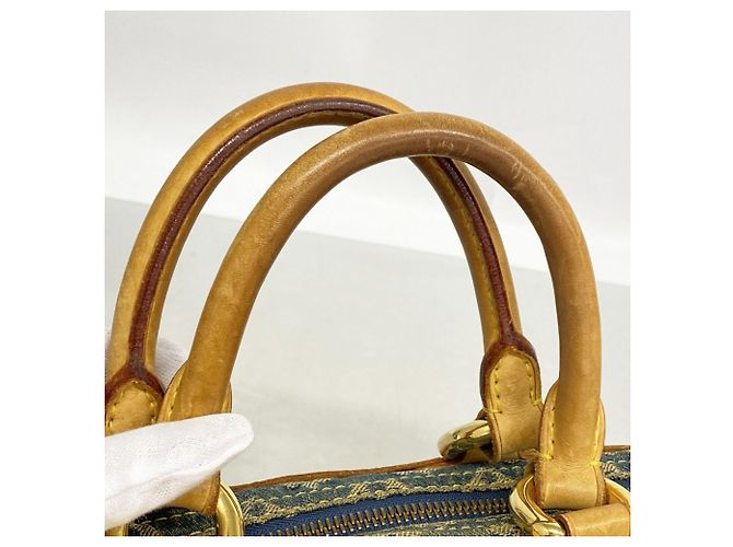 Borsa Louis Vuitton Monogram Denim Neo Speedy Blu - vista 8
