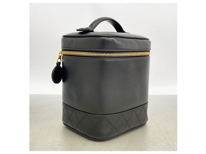 Vanity Beauty case in agnello nero Chanel - vista 2