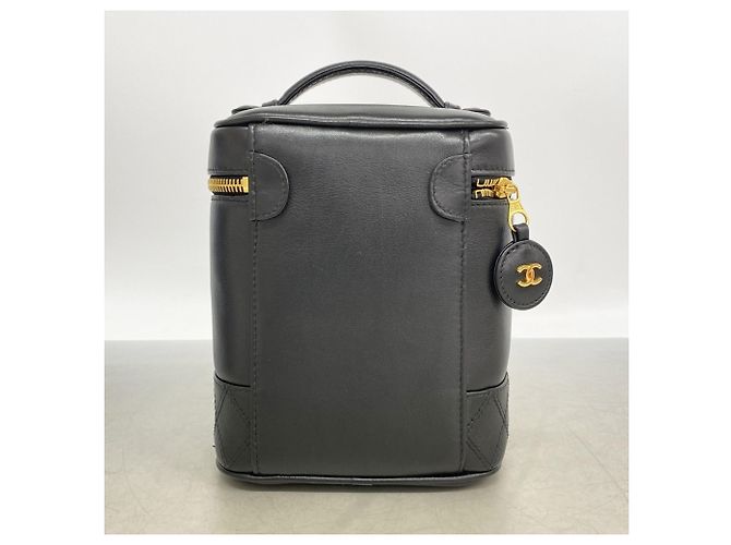 Vanity Beauty case in agnello nero Chanel - vista 9