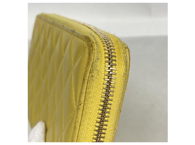 Chanel Long Wallet aus gelbem Lammleder - Ansicht 6