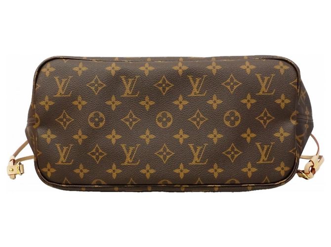 Borsa Tote Louis Vuitton Monogram Neverfull MM Marrone - vista 3