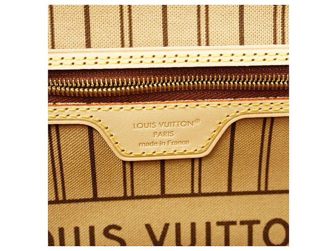 Borsa Tote Louis Vuitton Monogram Neverfull MM Marrone - vista 5