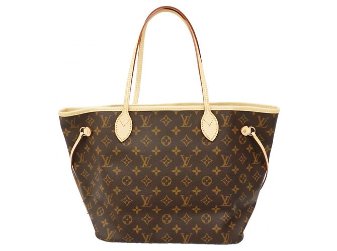 Borsa Tote Louis Vuitton Monogram Neverfull MM Marrone - vista 8