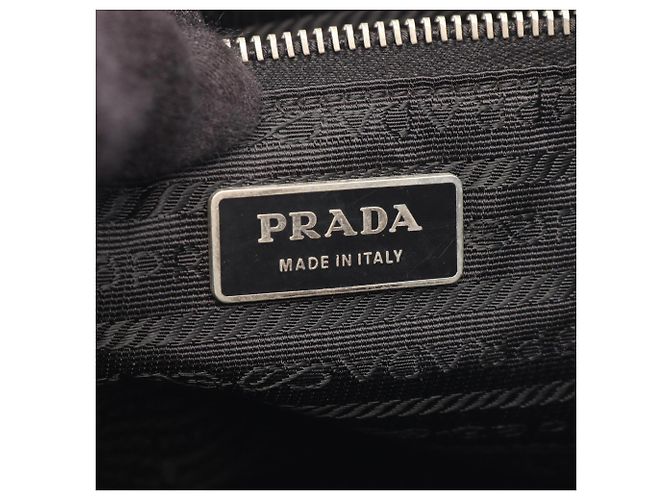 Borsa a mano in pelle nera Prada Nero - vista 4