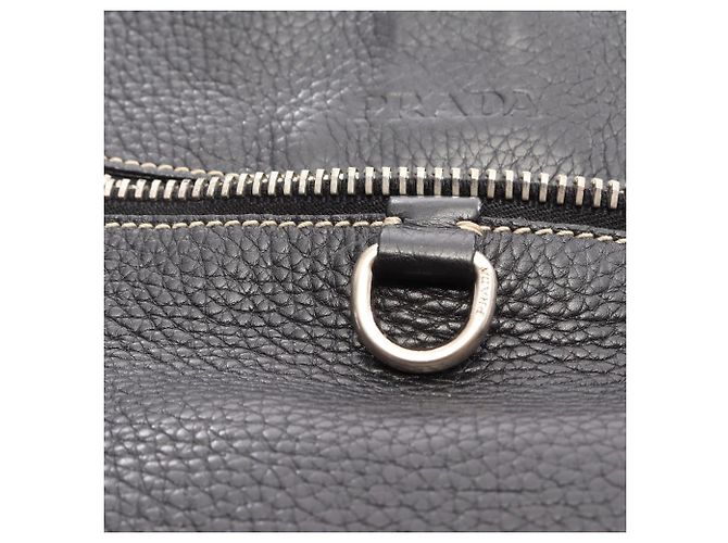 Borsa a mano in pelle nera Prada Nero - vista 8