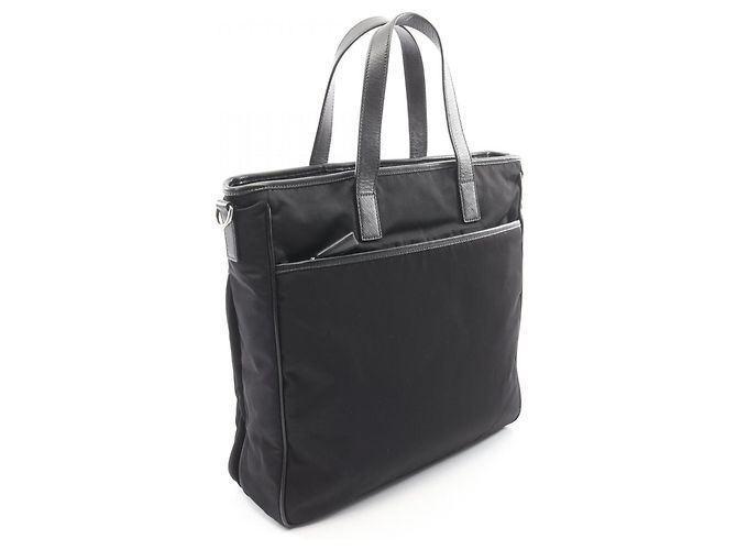 Borsa Business 2-Way TESSUTO+SAFFIANO Prada Nero - vista 2