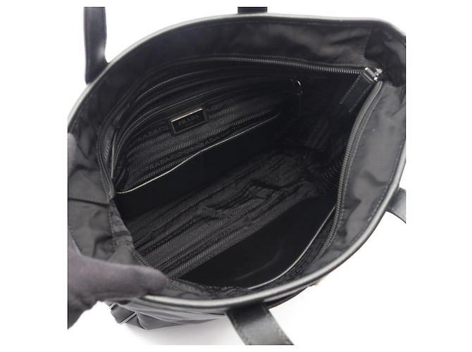 Borsa Business 2-Way TESSUTO+SAFFIANO Prada Nero - vista 3