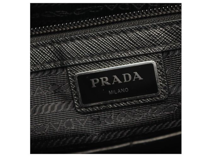 Borsa Business 2-Way TESSUTO+SAFFIANO Prada Nero - vista 4