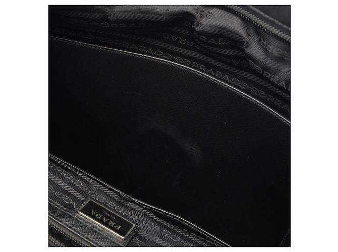 Borsa Business 2-Way TESSUTO+SAFFIANO Prada Nero - vista 5