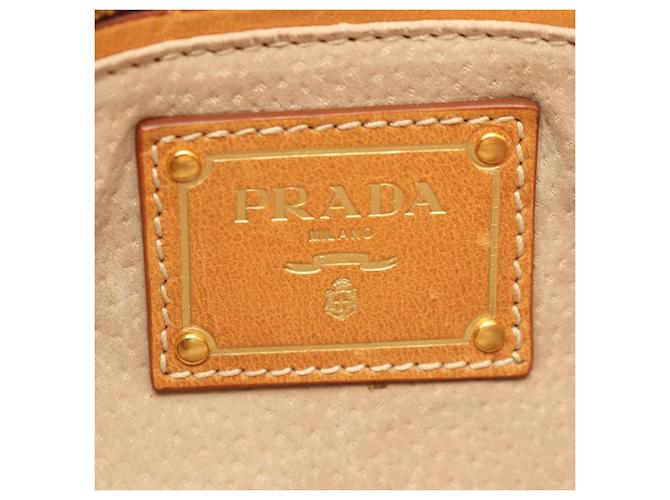 Borsa a Spalla Prada Canapa Righe Marrone Nero Rosa - vista 4