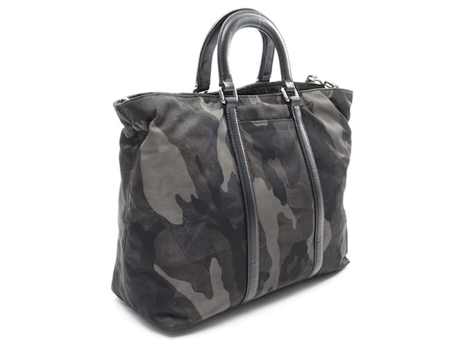 Borsa a 2 vie Prada Camouflage Multicolore Cachi - vista 2