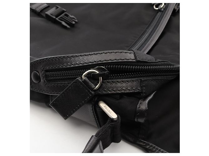 Borsa a tracolla in nylon Prada Nero - vista 10