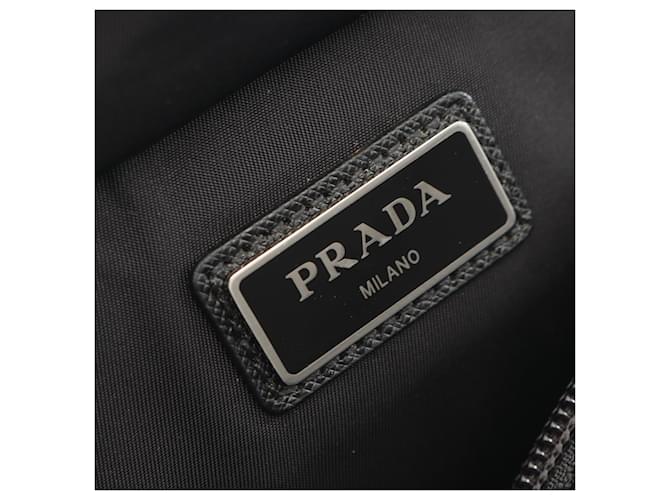 Saffiano Prada Triangle Logo Gürteltasche Schwarz - Ansicht 5