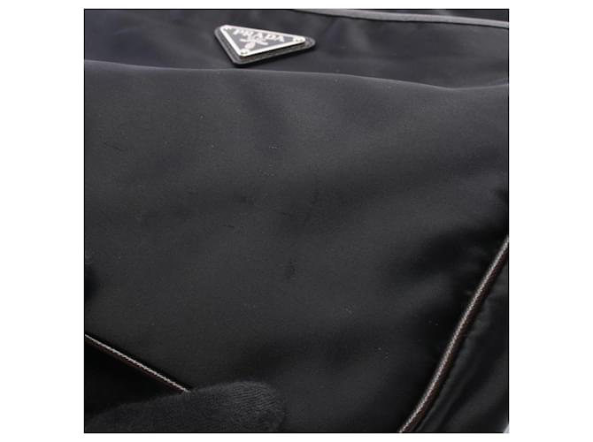 Borsa a tracolla con logo Triangle Prada Nero - vista 6