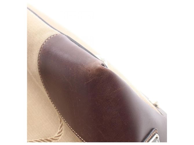Prada Logo Jacquard Tote Bag Braun Beige - Ansicht 8