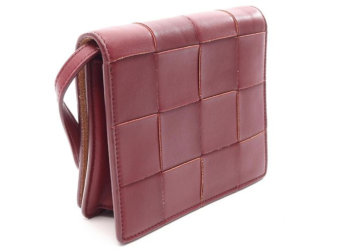 Borsa a tracolla mini Bottega Veneta Maxi Intrecciato Cassette Bordò - vista 2